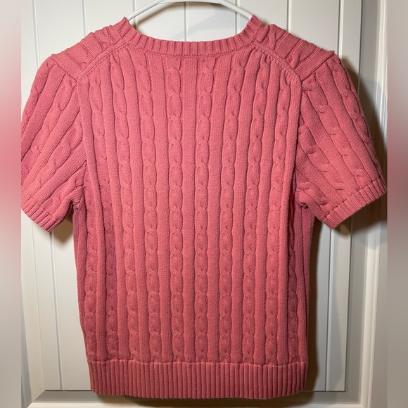 Ralph Lauren Pink Short Sleeve Sweater - Picture 2 of 5